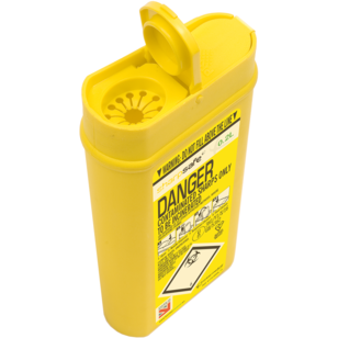 Sharpsguard Yellow 0.6L Sharps Bin - Student Medical Kits
