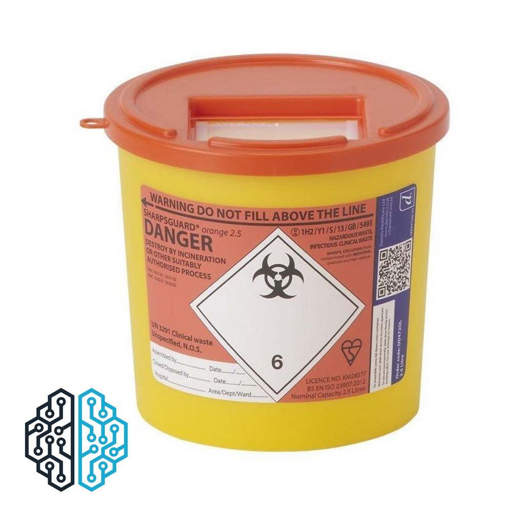 Sharspguard Orange 2.5 Ltr Sharps Bin